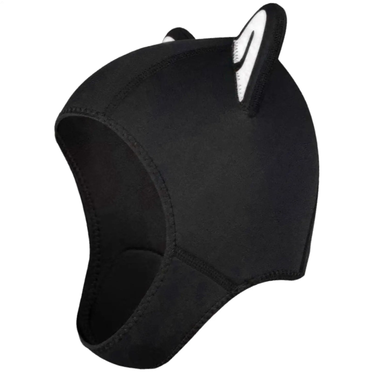 Women's Cat Ear Neoprene Diving Hood with Chin Straps
