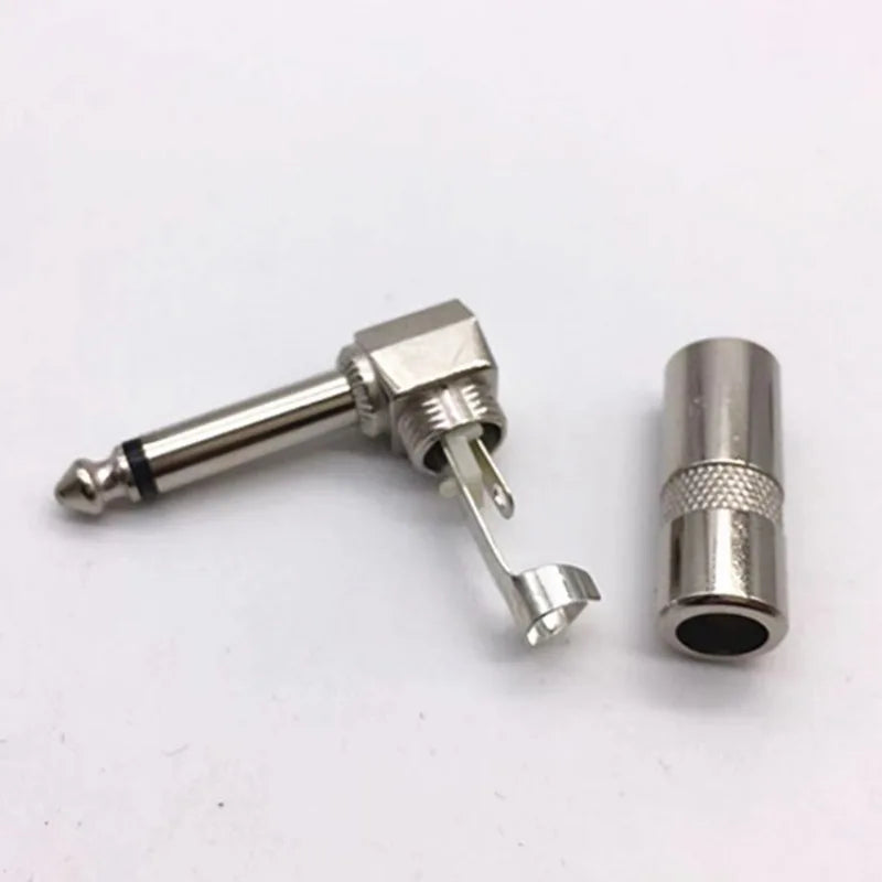 1 4 Ts Right Angle Stereo Mono Phone Plug Jack Elbow Spring Effects