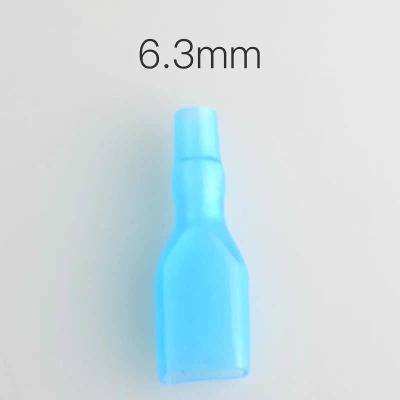 50pcs 2.8/4.8/6.3 Cover Case for 2.8mm 4.8mm 6.3mm Crimp Terminal Spade Connector Terminal Cap Peaceful Pleasures Health and Wellness 6.3mm Blue