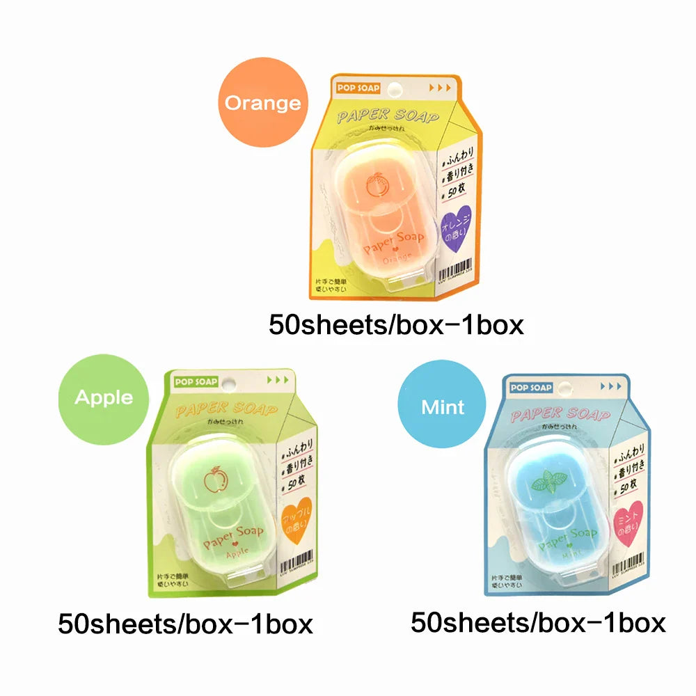 Portable Hand Soap Sheets for Travel – 50 Dissolving Sheets