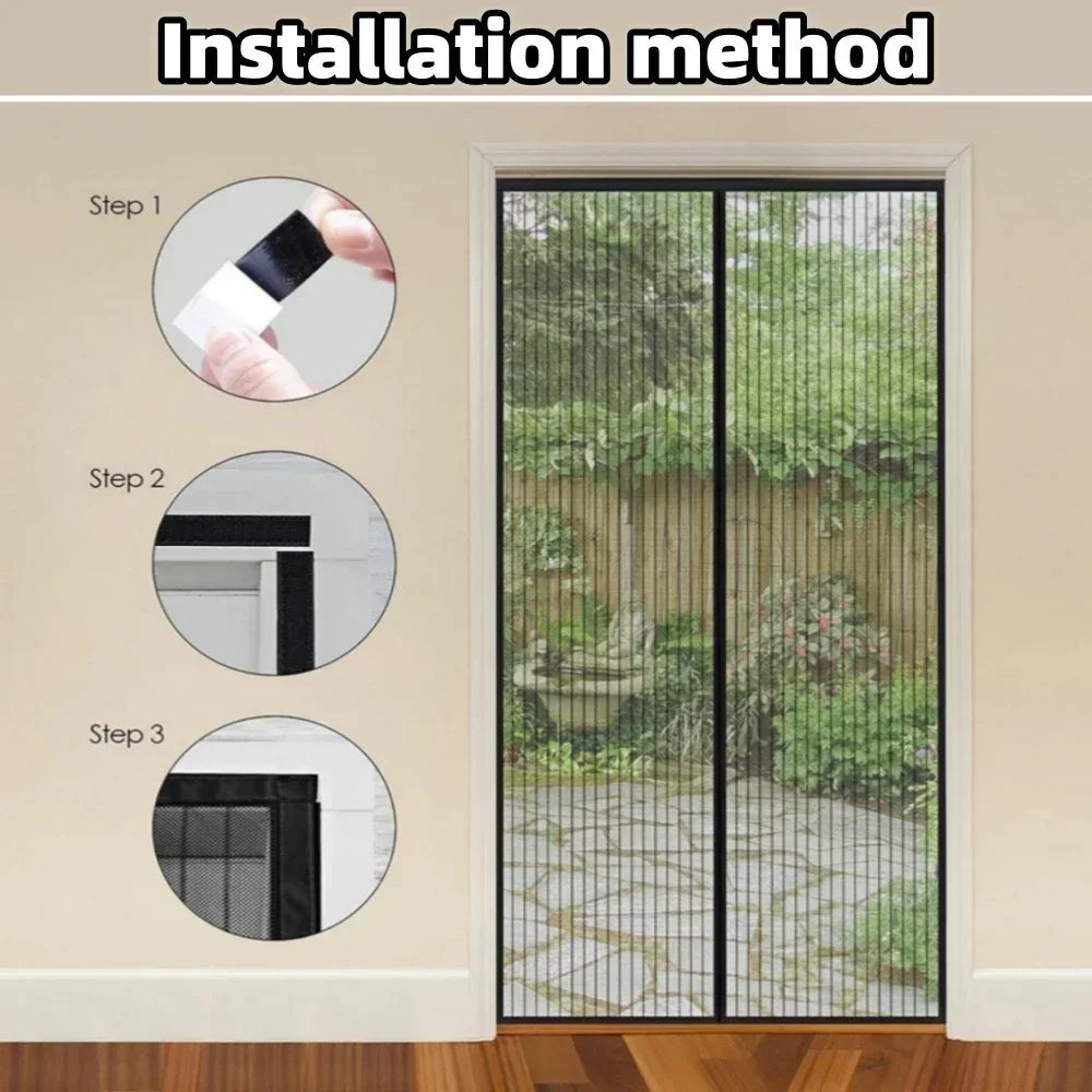 Curtains Living Room 2024 New Model Automatic Closing No Punching Insulation Gauze Anti-mosquito Magnetic Door Curtain Shades Peaceful Pleasures Health and Wellness