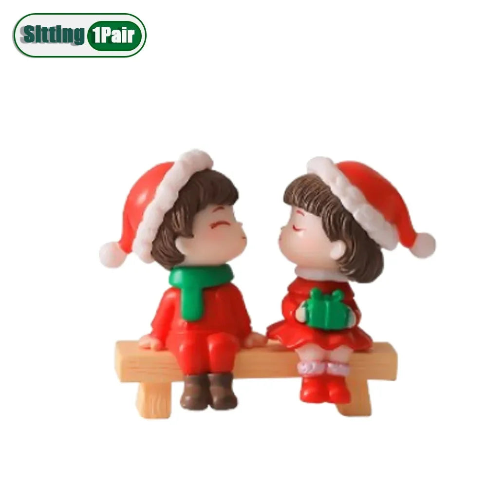 Mini Christmas Couple Dolls | Desktop Ornaments 1–20 Pairs