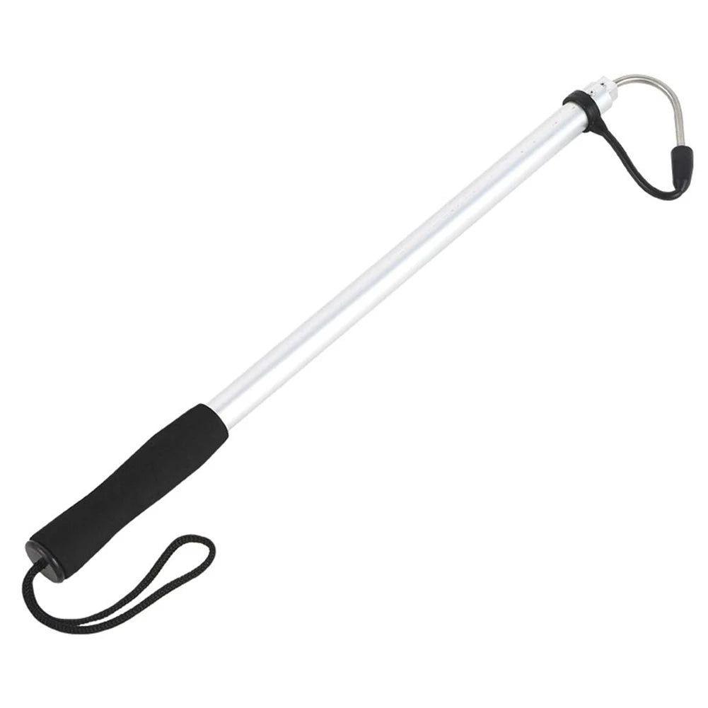 New Telescopic Retractable Fish Gaff Stainless Steel Professional Ice Sea Fishing Spear Hook Fishing Tackle Fishing Hook Fishing Peaceful Pleasures Health and Wellness