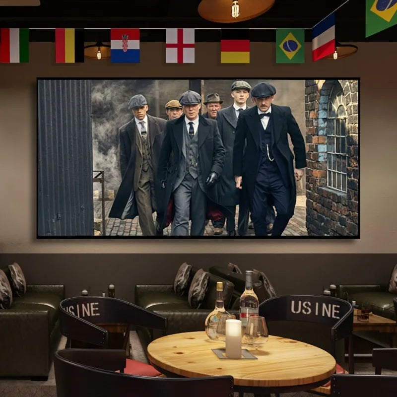 Vintage Art Deco Gangster Film Canvas Wall Art Print | Unframed Canvas Wall Art Print Peaceful Pleasures Health and Wellness