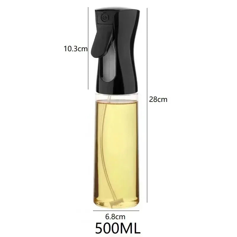 Kitchen Oil Spray Bottle – Transparent Leak-Proof Dispenser Oil Spray Bottle Peaceful Pleasures Health and Wellness 1pc500ml Black