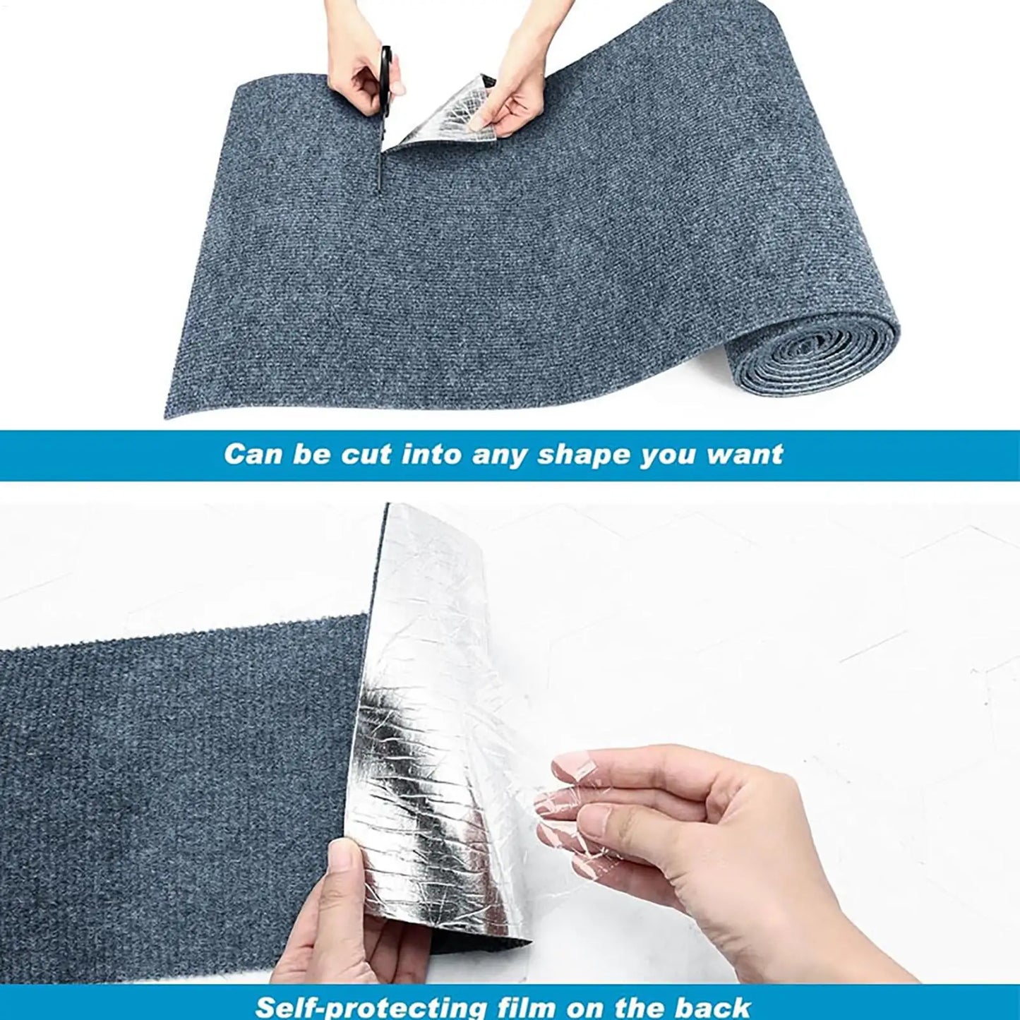 Cat Scratch Furniture Protector Adhesive Pad 82.68in + 20 Screws