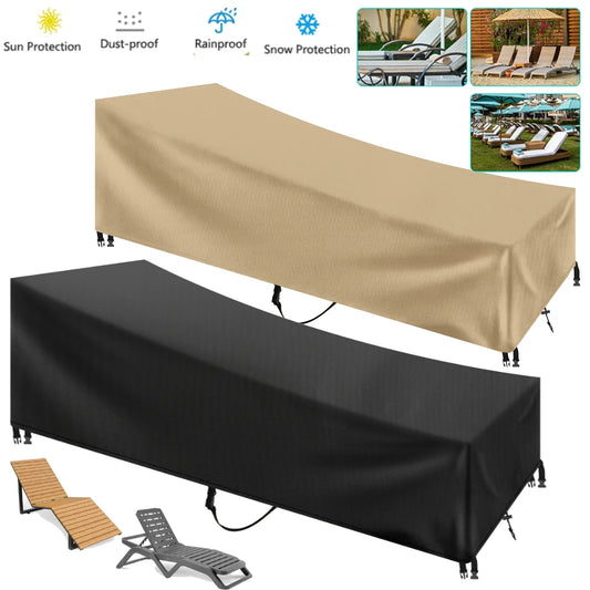 Waterproof Sun Lounger Cover 210x75cm | Windproof Sunbed Cover Patio Furniture Cover Peaceful Pleasures Health and Wellness