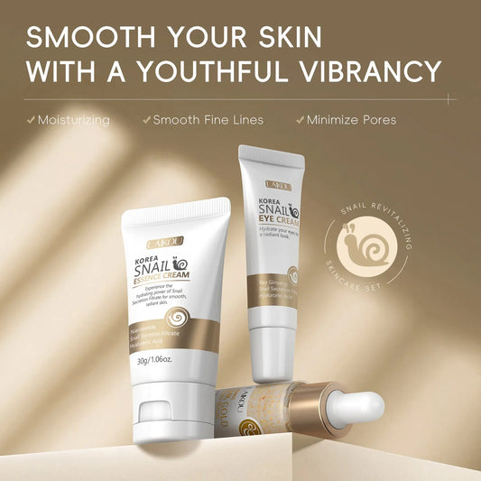 Snail Revitalizing Skincare Set – Face Cream, Serum & Eye Cream Skincare Gift Set Oasis Select