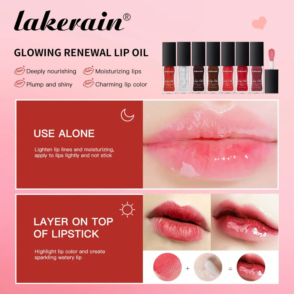 Glowing Lip Oil Moisturizing Gloss Care Of The Lips Benetitnt For Lips Plumping Nourishing Jelly Liquid Pink Plumping Gloss Oil Peaceful Pleasures Health and Wellness