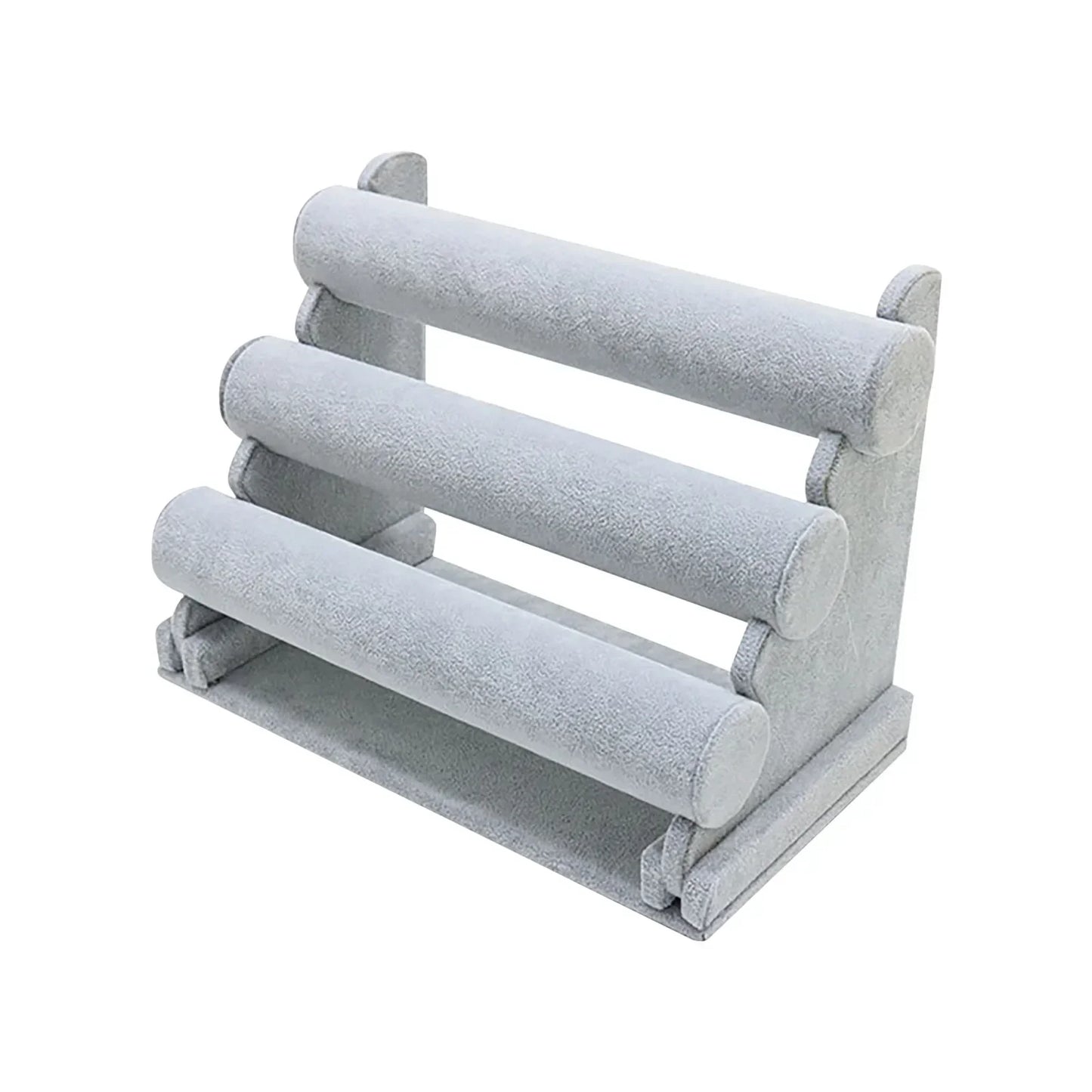 3-Tier Velvet Bracelet & Watch Jewelry Organizer Stand Rack