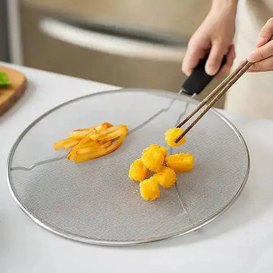 Stainless Steel Fine Mesh Grease Splatter Screen Guard Grease Splatter Screen Peaceful Pleasures Health and Wellness