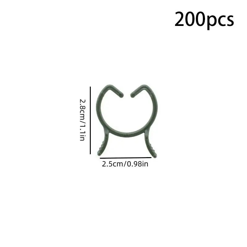 100/200Pcs Horticultural Clip Ring Butterfly Buckle Large Eight Character Plant Binding Tie Plant Support Climbing Plant Clip Peaceful Pleasures Health and Wellness 200pcs Medium