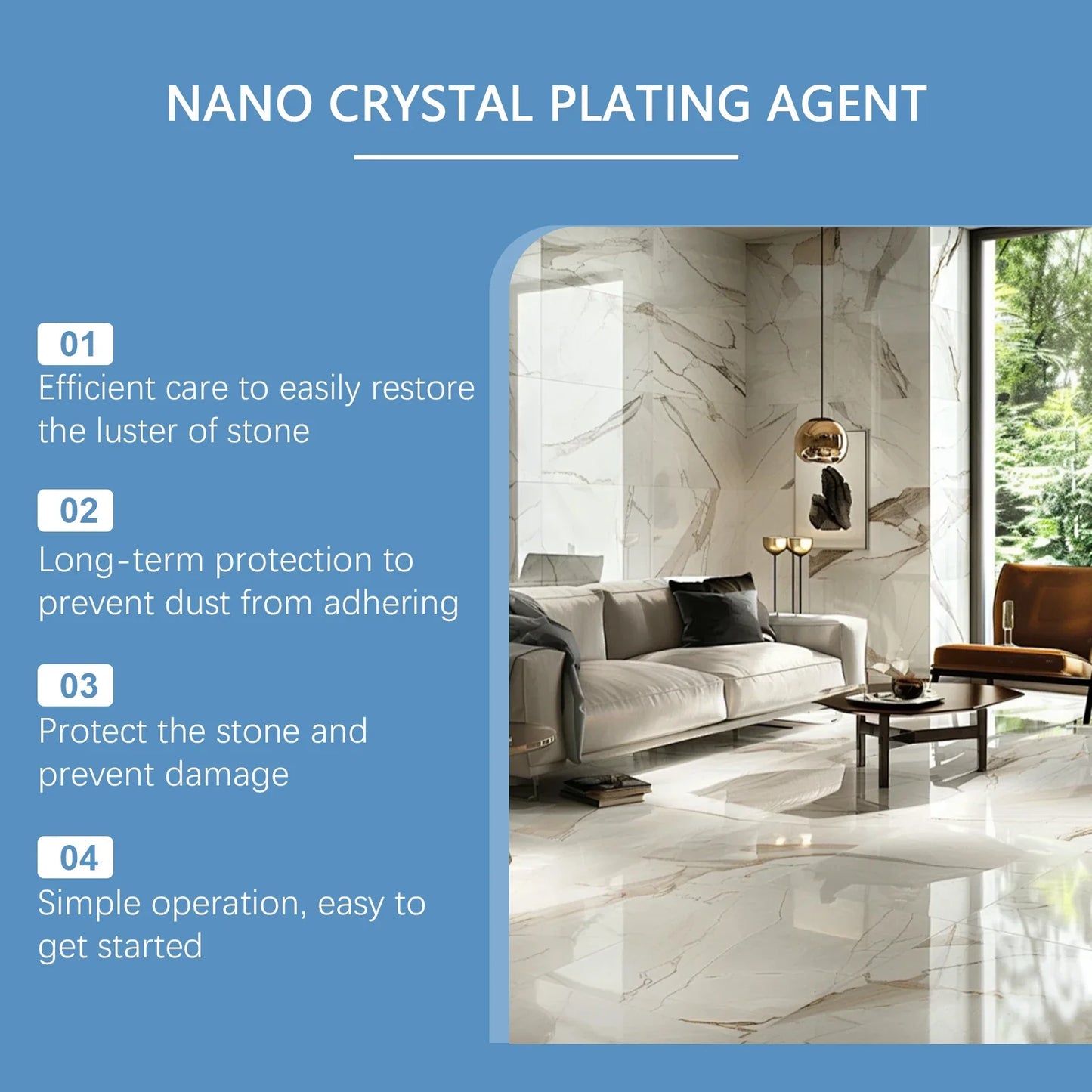 Nano Crystal Plating Spray – Stone & Ceramic Tile Repair Polish