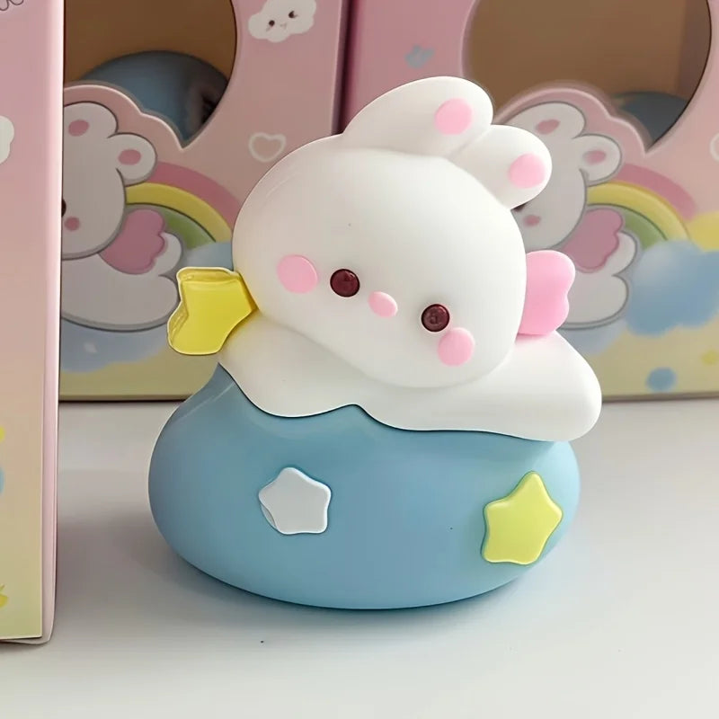 6-Piece Set of Mini Pencil Sharpeners, Desktop Decorations, Cute Strawberry Bunny, Rainbow Bunny Design, Cartoon Cute Pencil Sharpener, Portable Pencil Sharpener for Children and Elementary School Students Peaceful Pleasures Health and Wellness