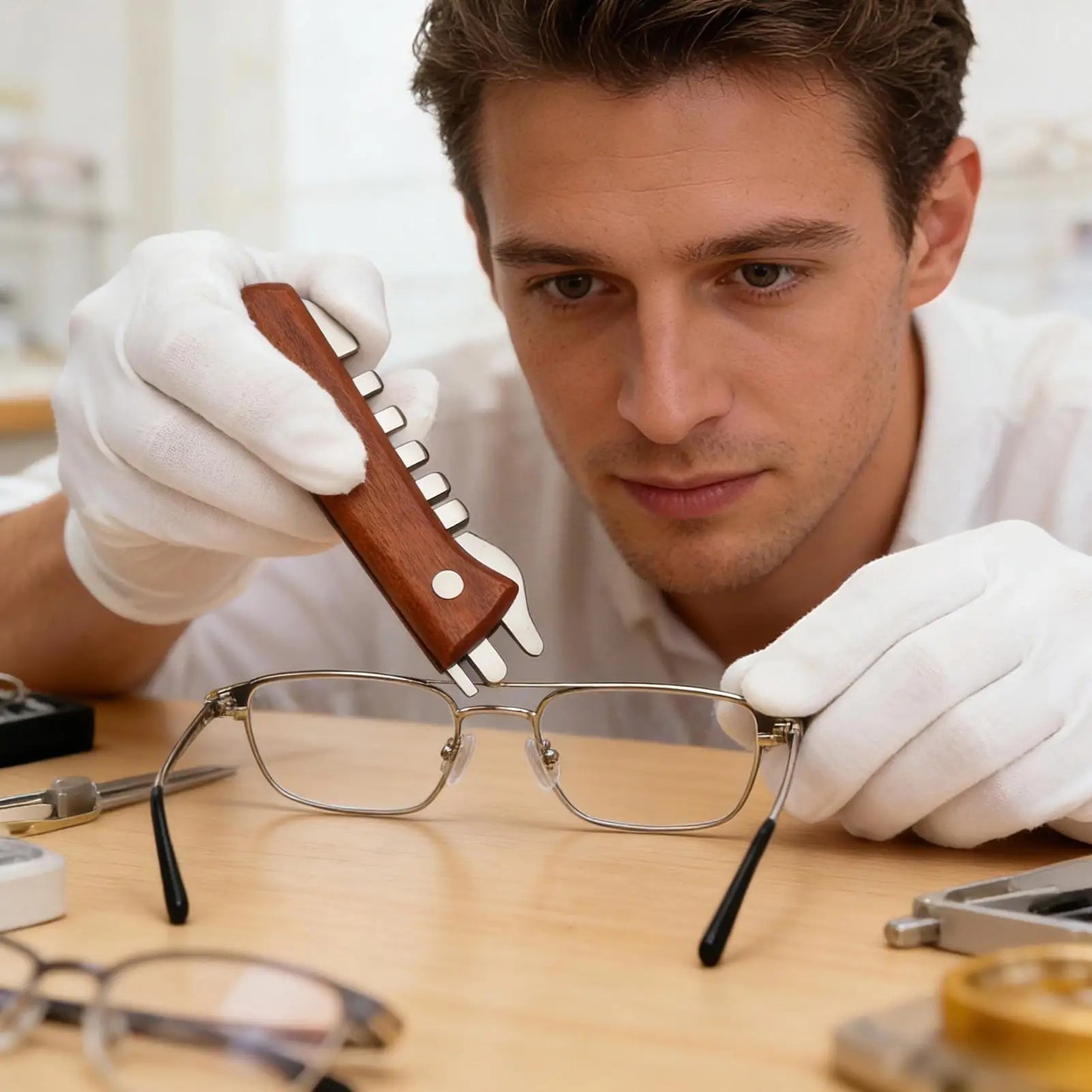 Eye Glass Repairing Tool Ergonomic Grip Glasses Repairing Aid Eyeglass Leg Adjustment Repair Tool For Men Women Boys Girls Youth Peaceful Pleasures Health and Wellness