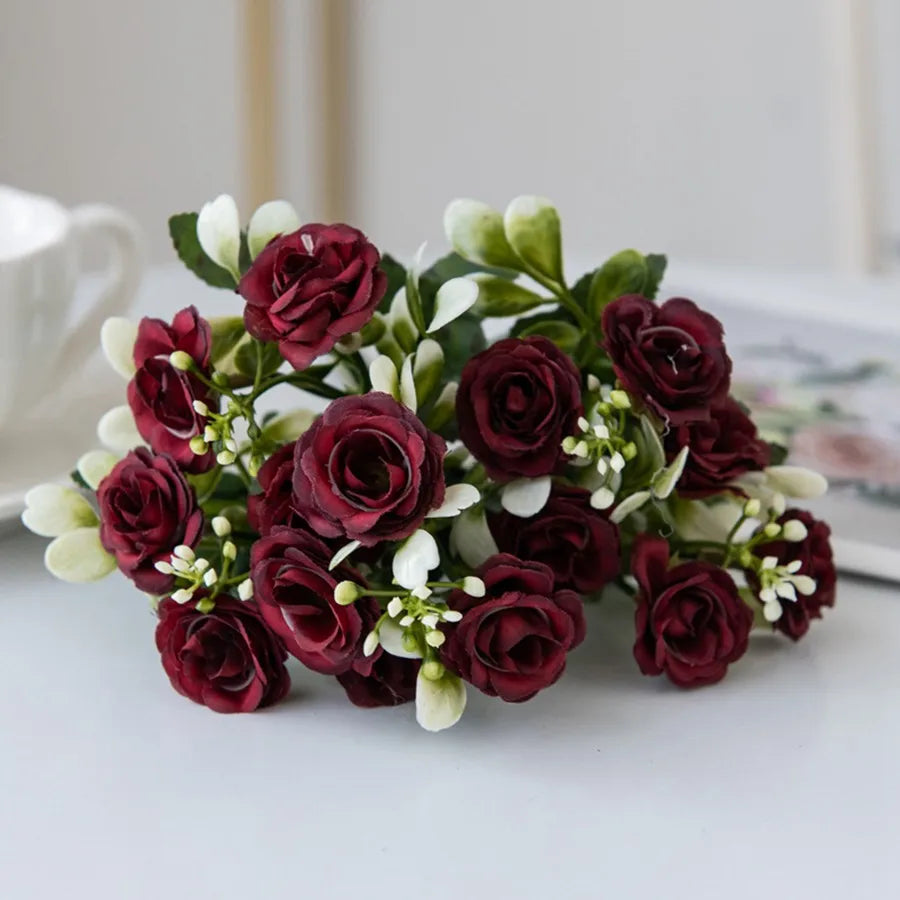 Artificial Silk Rose Bouquet – Wedding, Home & Garden Decor