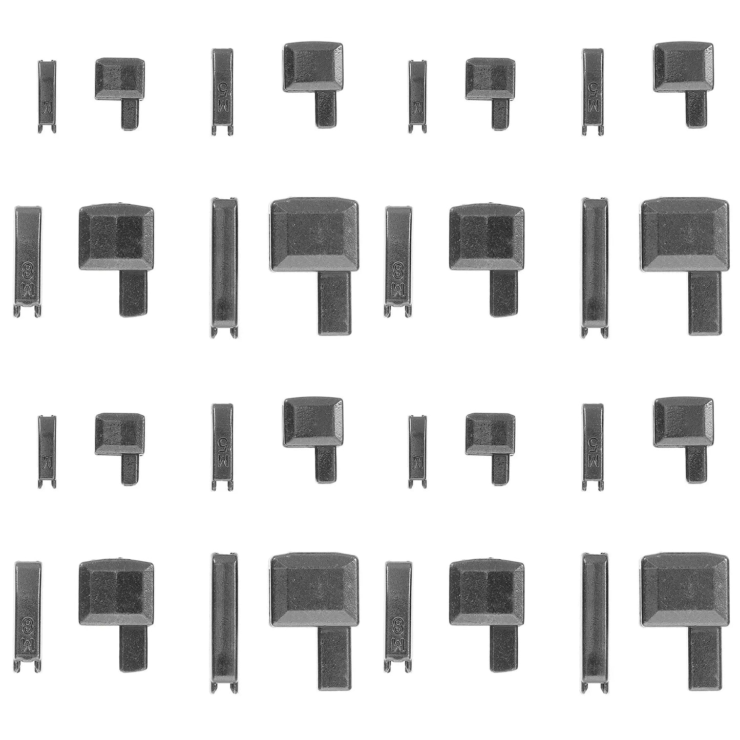 16Sets Zipper Metal Stops Replacement Kit Sturdy Zipper Repair for Jackets Bags Coats Backpacks Luggage Tents Jeans Peaceful Pleasures Health and Wellness Default Title