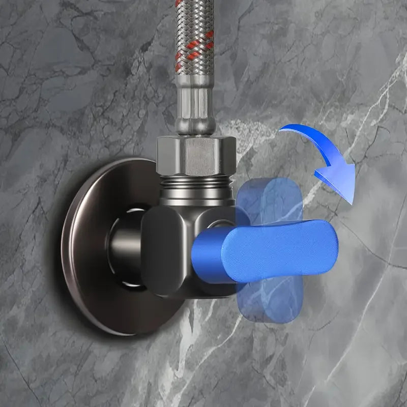Brass Heavy-Duty Ball Valve – 4-Point Threaded, Red Handle