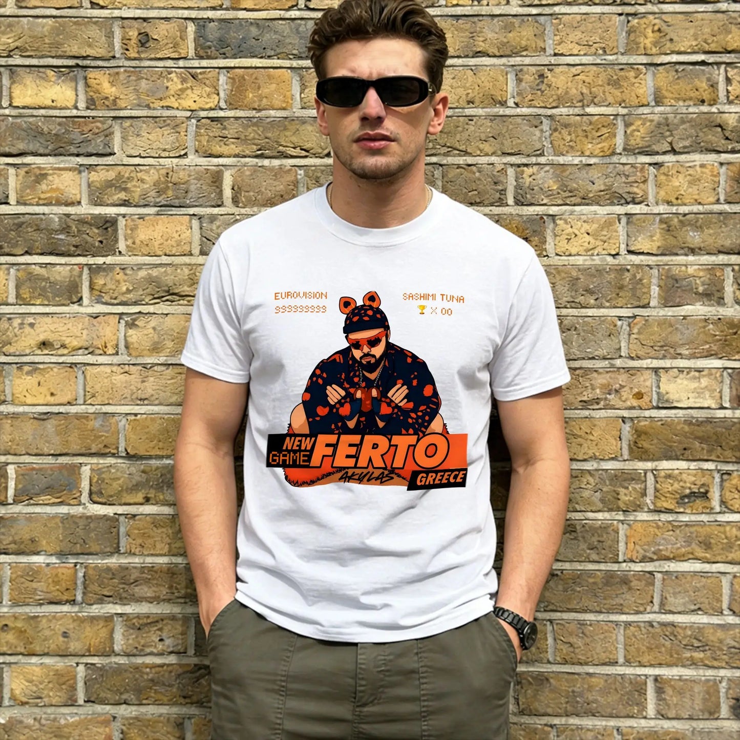 Greece Eurovision 2026 Men's Cotton T-Shirt | Akylas Ferto