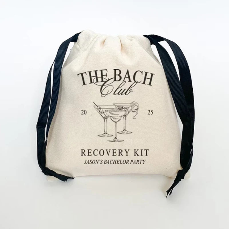 5-Pack Personalized Bachelorette Drawstring Bags | Bach Party Gifts