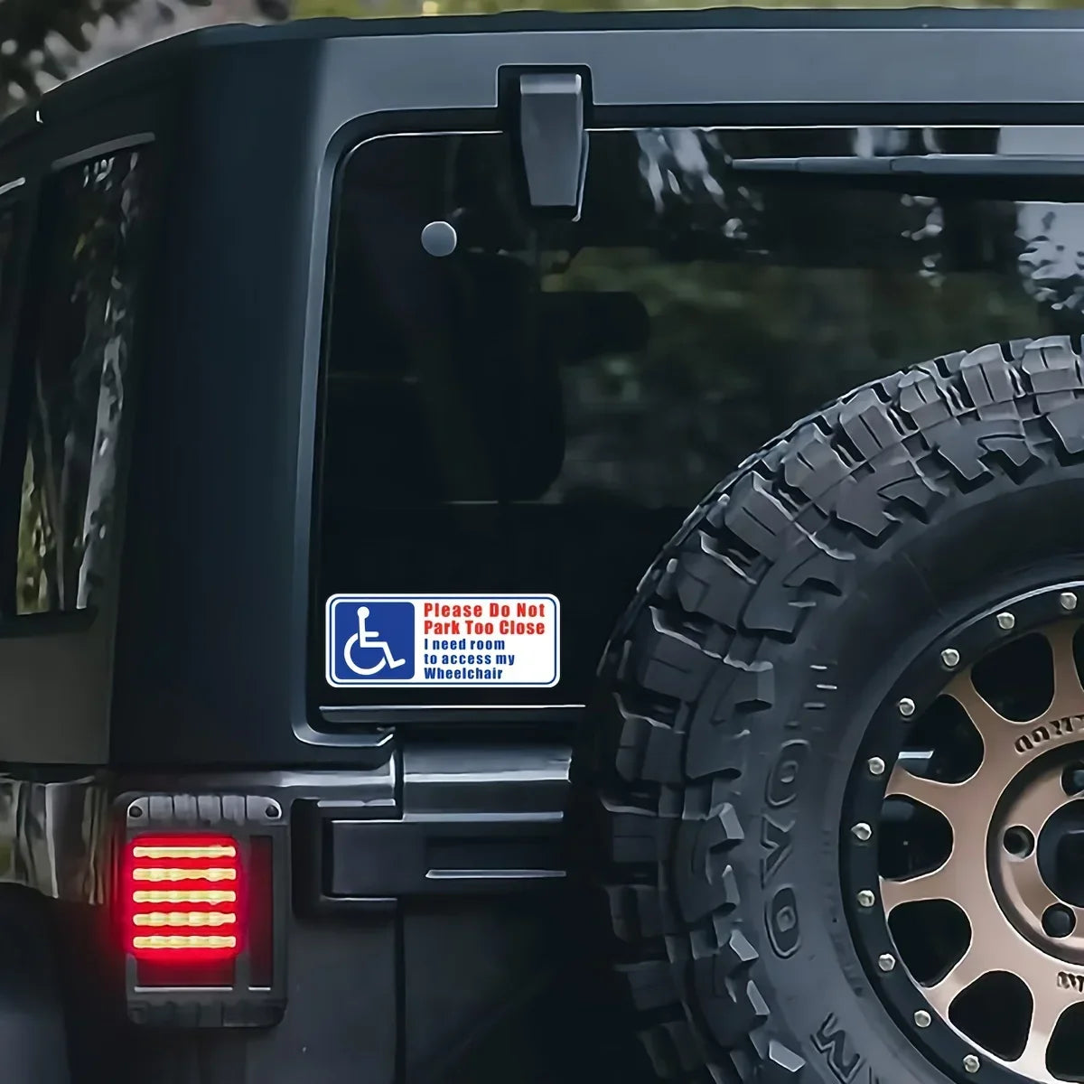 2pcs Do Not Park Too Close, Wheelchair Needs Space Sticker, Waterproof Label Sticker On Car Windshield Peaceful Pleasures Health and Wellness