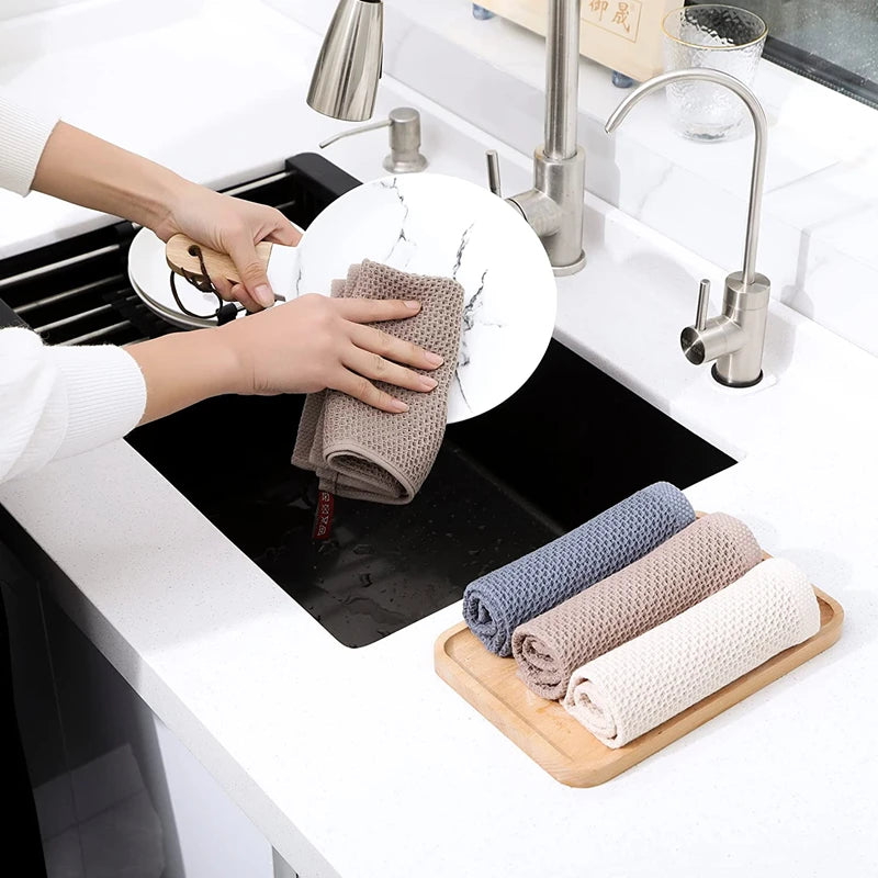 100% Cotton Waffle Weave Dishcloths – Soft & Absorbent
