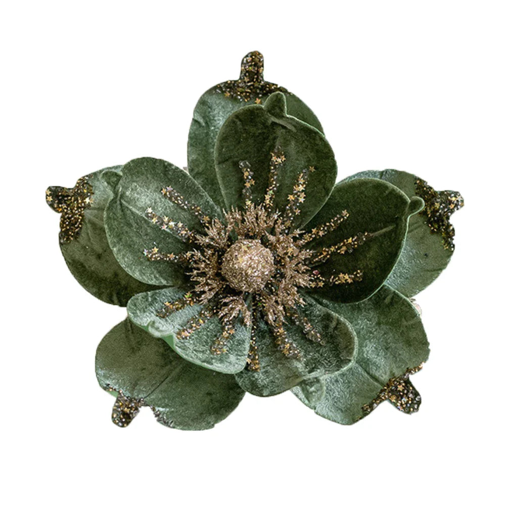 Artificial Christmas Magnolia Flowers | Festive Home Decor
