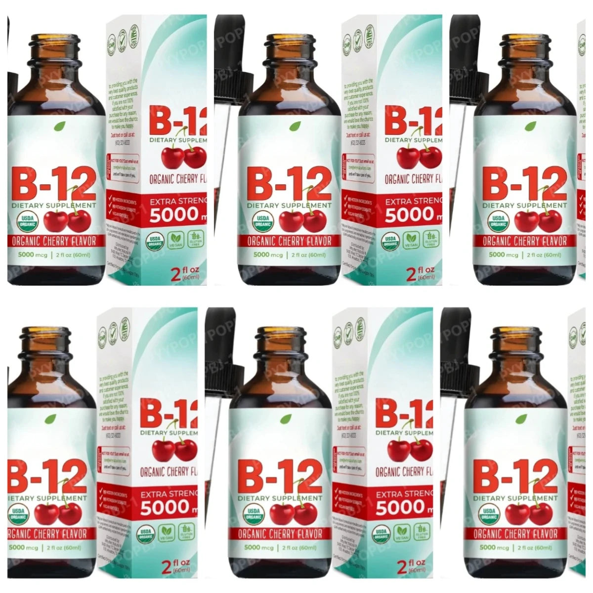 Vitamin B12 5000mcg Sublingual Drops – Cherry, Vegan 60ml