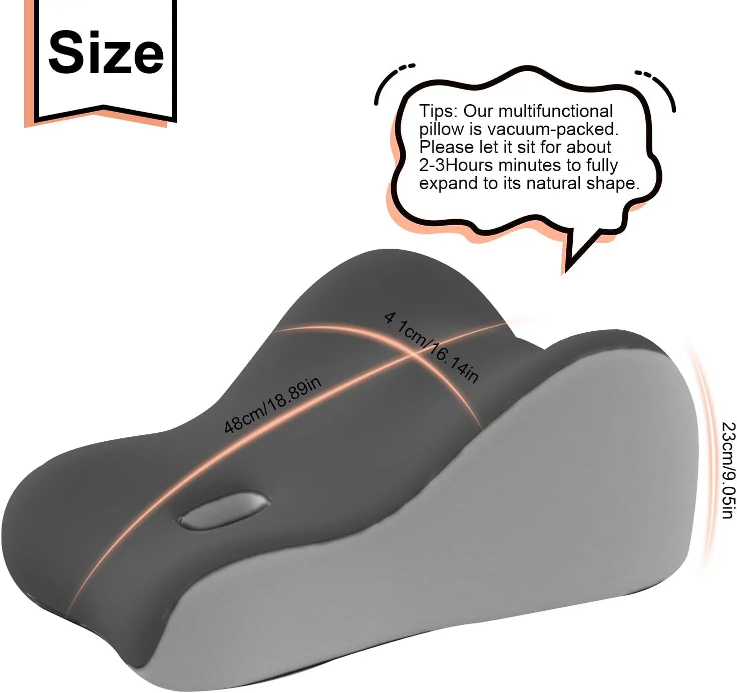 Intimacy Support Wedge Pillow for Couples Memory Foam Positioning Cushion for Back Neck & Waist Pain Relief with Washable Cover Peaceful Pleasures Health and Wellness