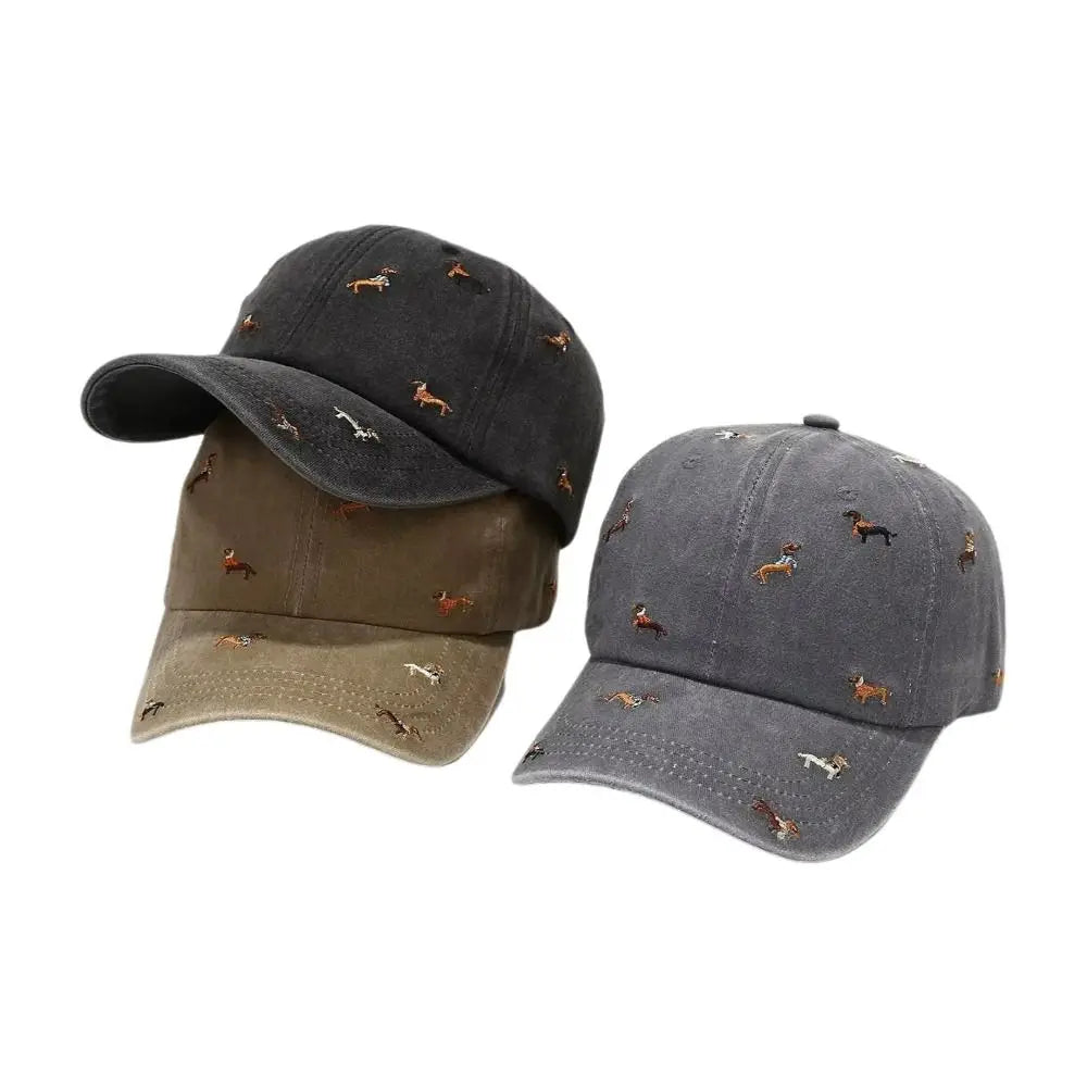 Embroidered Puppy Baseball Cap – UV Sun Hat | One Size