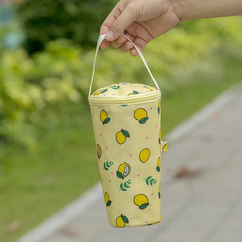 Insulated Milk Tea Tote Bag | Portable Cup Carrier & Umbrella Bag