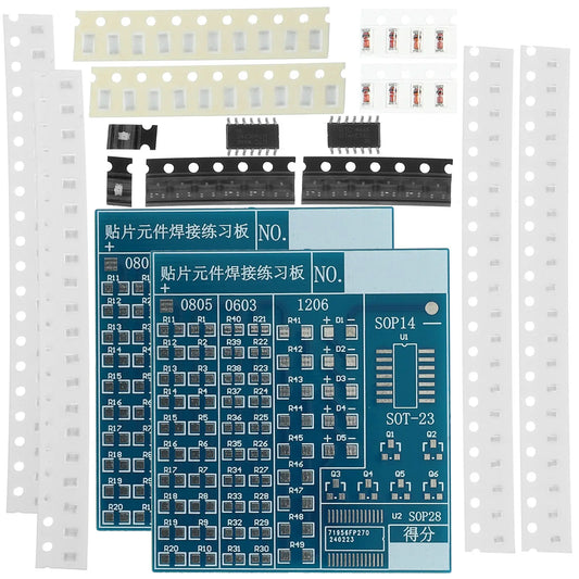 2Sets Soldering Practice Kit Component Welding Board DIY Kit for Beginners Professionals Portable Lightweight Electronic Peaceful Pleasures Health and Wellness Default Title