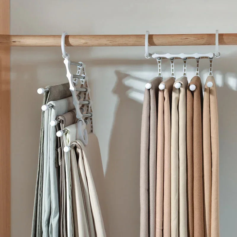 5-in-1 Multi-function Magic Pants Hanger Stainless Steel Foldable