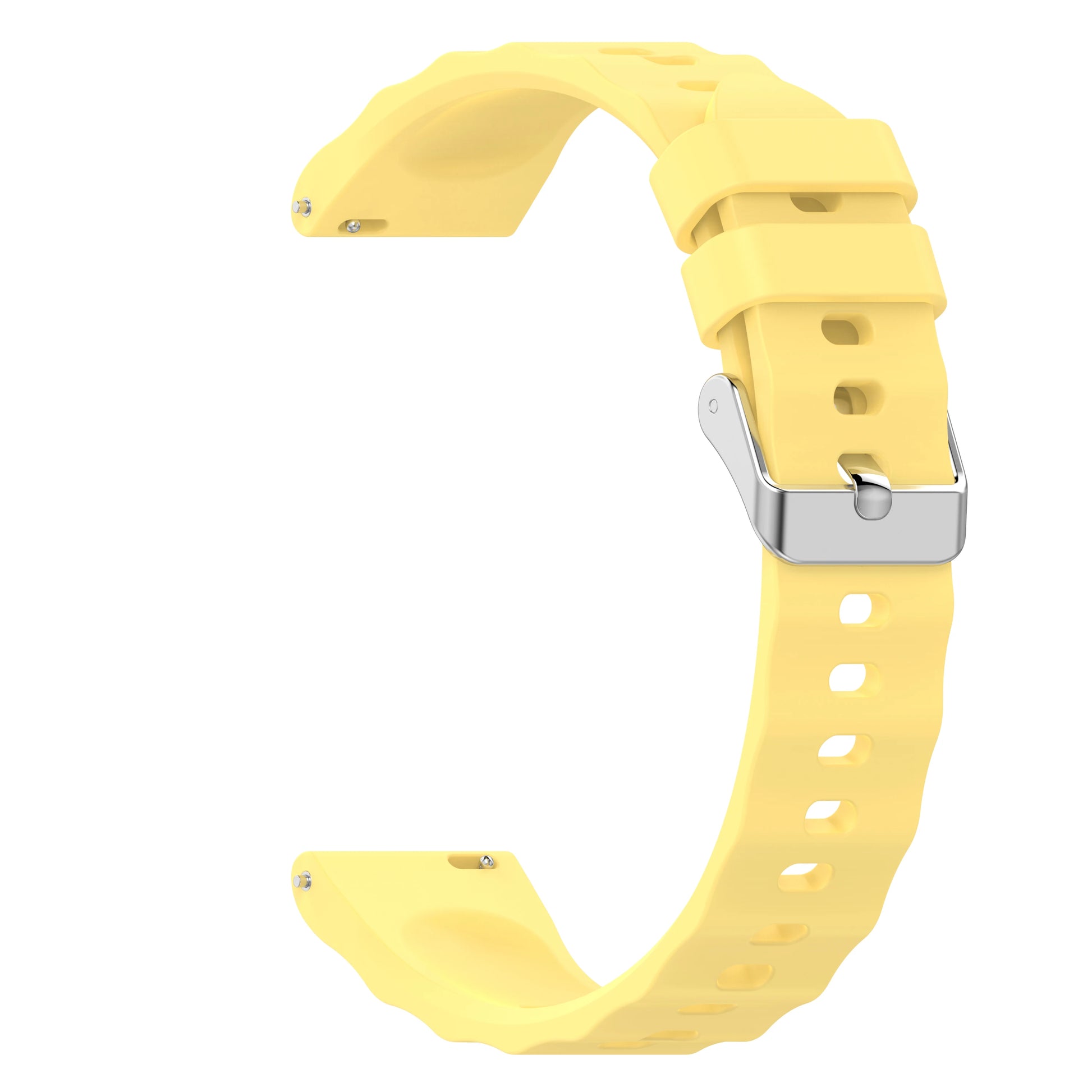 18mm Silicone Strap for Huawei GT6 GT5 GT4 & OPPO X2 Mini Peaceful Pleasures Health and Wellness YELLOW 18mm
