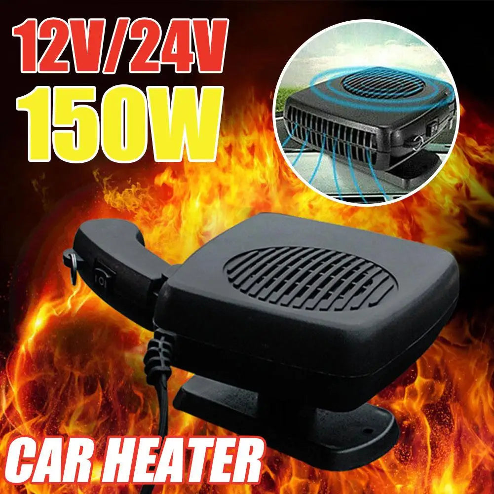 2-in-1 Car Heater & Fan 12V/24V | Defroster & Demister