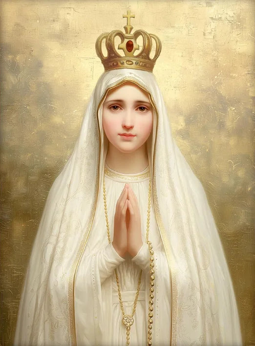 Sacred Heart Jesus & Virgin Mary Canvas Wall Art | Religious Print