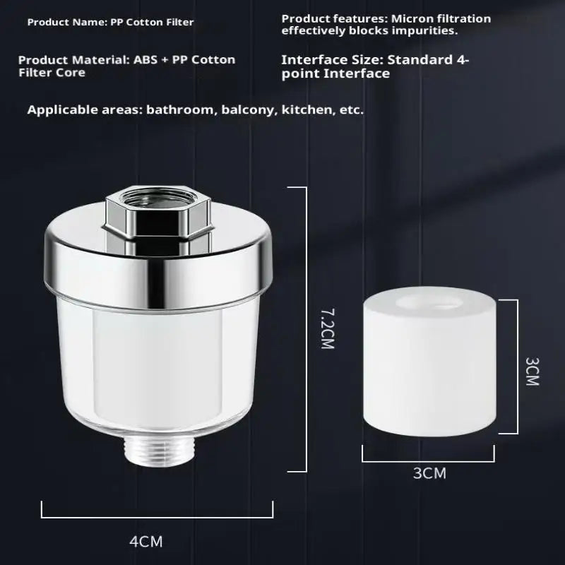1PC Water Outlet Purifier Kits Universal Faucet Filter Kitchen Bathroom Shower Household Filter PP Cotton High Density Filter Peaceful Pleasures Health and Wellness