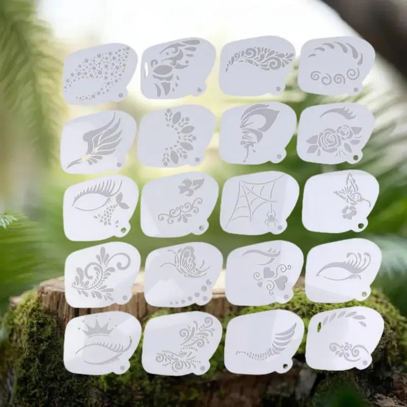 Reusable Face & Body Paint Stencils – Party Makeup Templates
