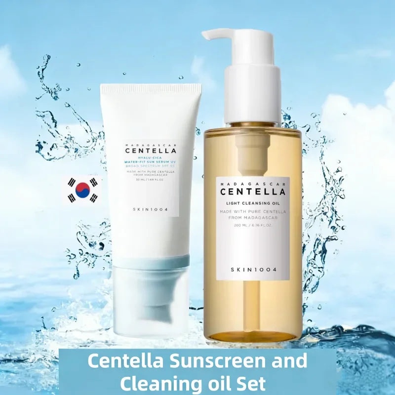 SKIN1004 Centella Cleansing Oil & Sunscreen Face Care Set Peaceful Pleasures Health and Wellness