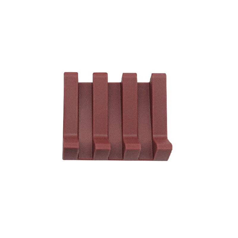 Silicone Soap Box with Tilted Drain Design Easy Drying Non Toxic Soft Base for Bathroom Kitchen Shower Washable Soap Dish Peaceful Pleasures Health and Wellness wine red