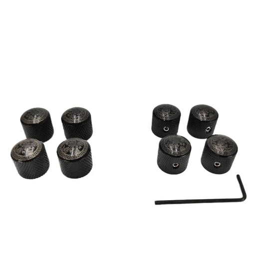 Black Engraved Perforated Non-perforated Knob Switch Cap Electric Peaceful Pleasures Health and Wellness