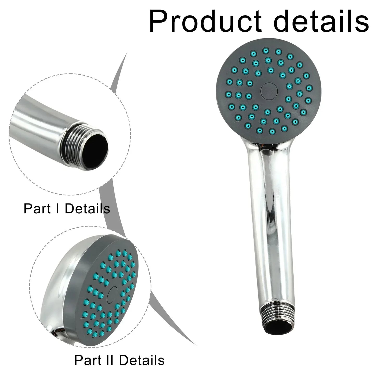 LEENKEA ABS Handheld Shower Head – 19cm Single Function Spray