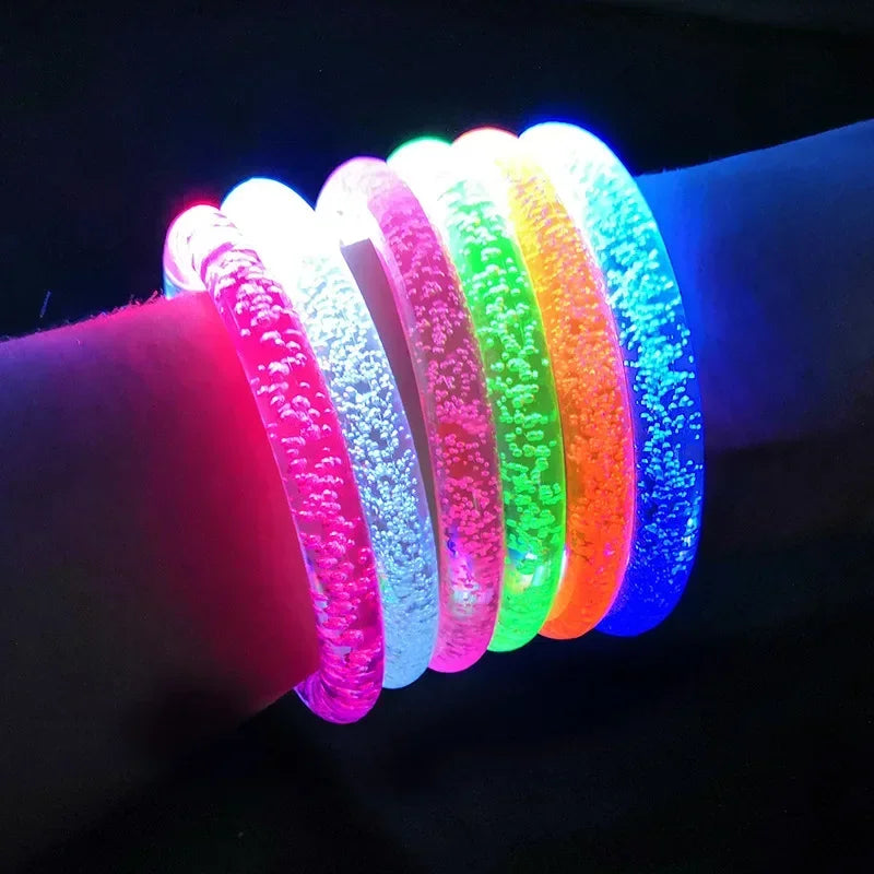 LED Acrylic Glow Bracelets | Halloween & Party Favors 1–100 PCS