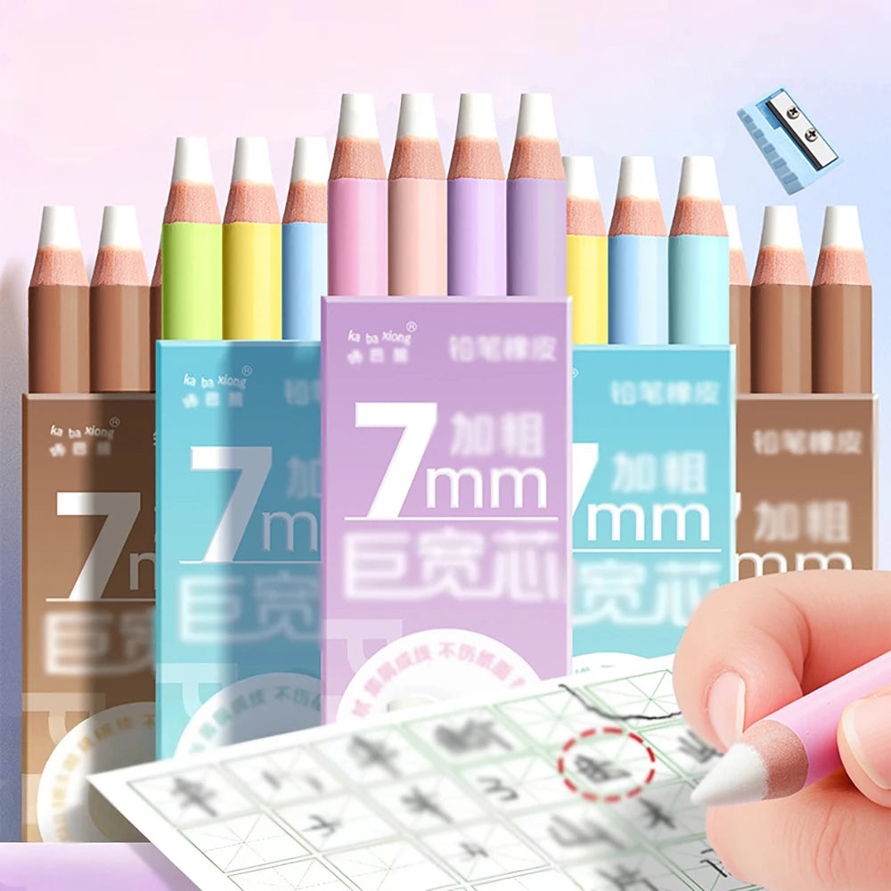 4 Wide Core Pencil Eraser Student Specific Art Detail Widened Strip