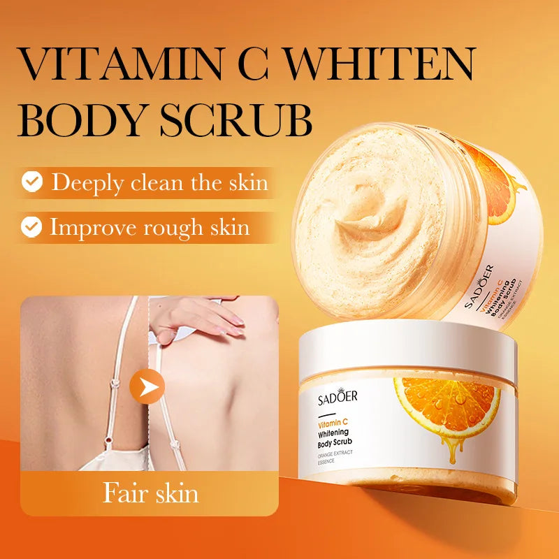 SADOER Vitamin C Body Scrub – Brightening Exfoliating Cream