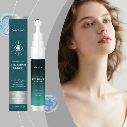 Viareline Retinol Eye Serum Roller – Dark Circles & Bags Eye Serum Roller Peaceful Pleasures Health and Wellness