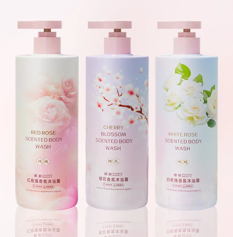 Floral Body Wash 800ml – Rose & Cherry Blossom Shower Gel