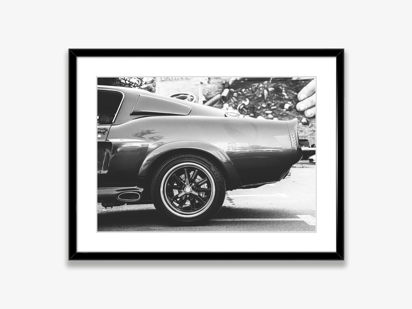 Black and White Ford Mustang Classic Luxury Car Poster Canvas Painting Print Wall Art Picture for Living Room Shopstore Decor Peaceful Pleasures Health and Wellness 11 55x75cm