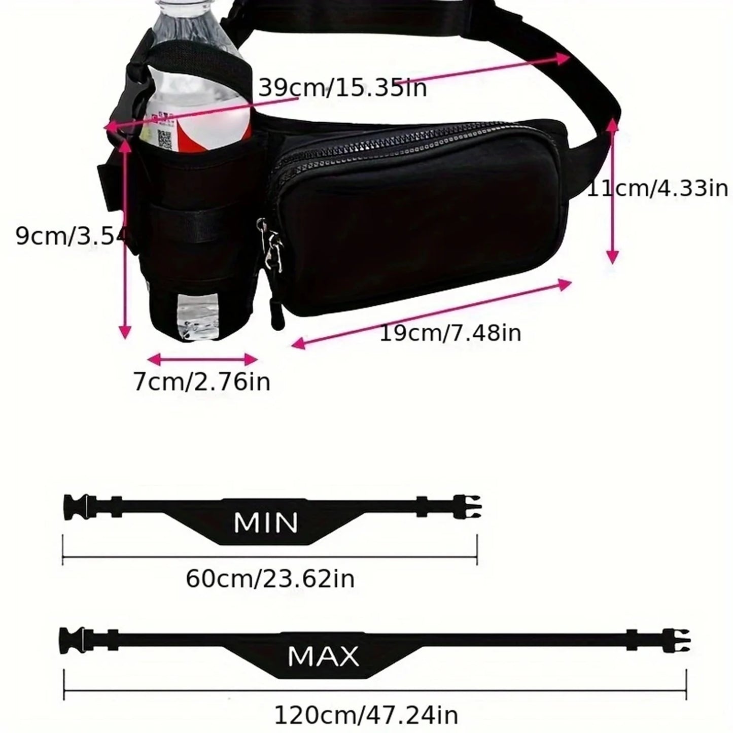 Waterproof Large Capacity Sports Waist Bag for Running and Outdoor Activities Peaceful Pleasures Health and Wellness