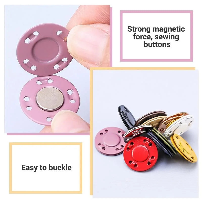 Invisible Magnetic Snap Buttons for Sewing – DIY Clothing